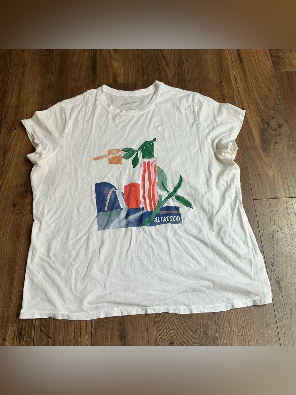 Universal Thread Graphic Tee Alfresco Art Relaxed Fit XL Artsy Minimalist